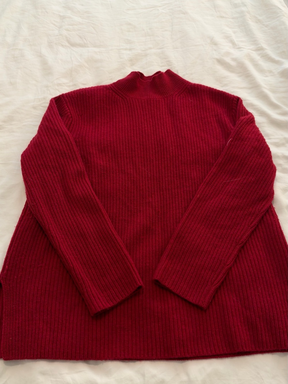 Banana Republic Deep Red Ribbed Turtleneck Sweater